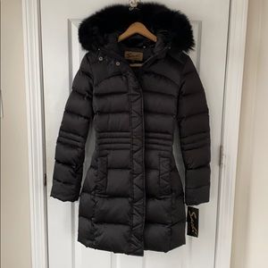 SACHI long down coat w/ real fur hood